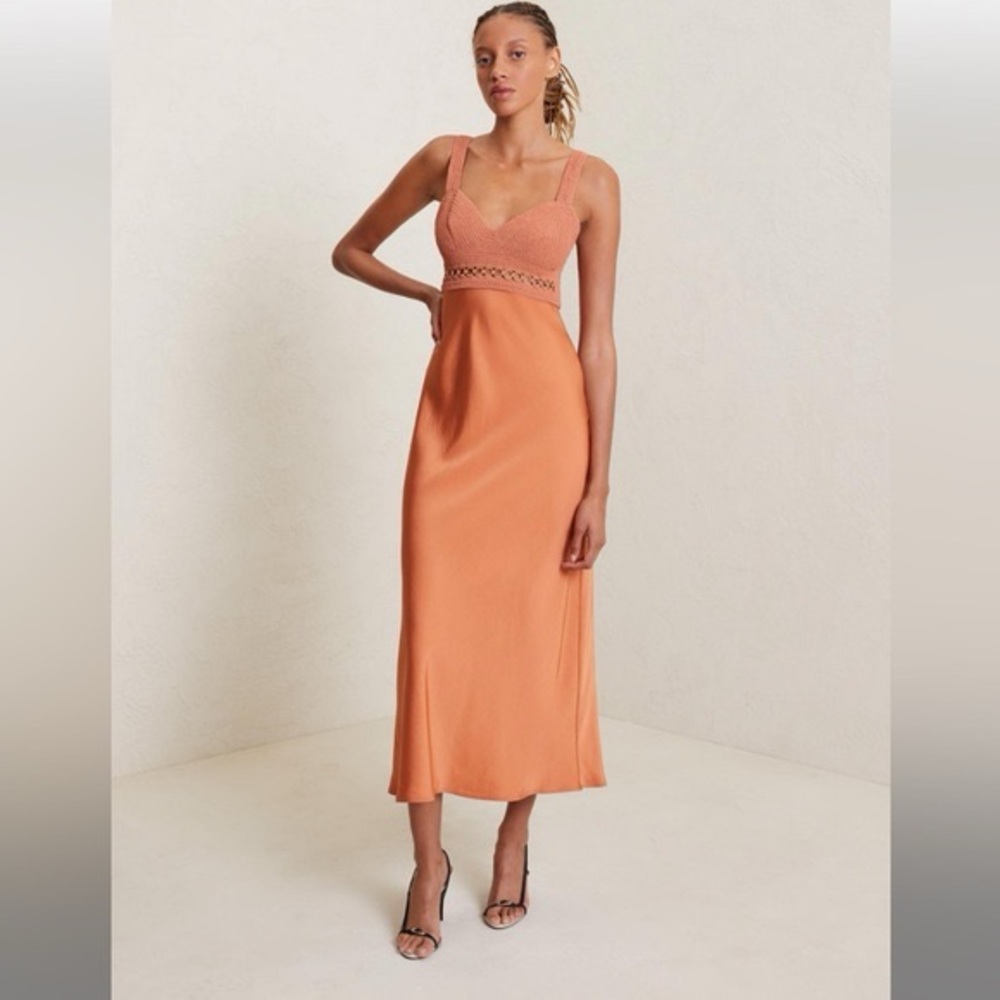 A.L.C. Talia crochet-bodice dress